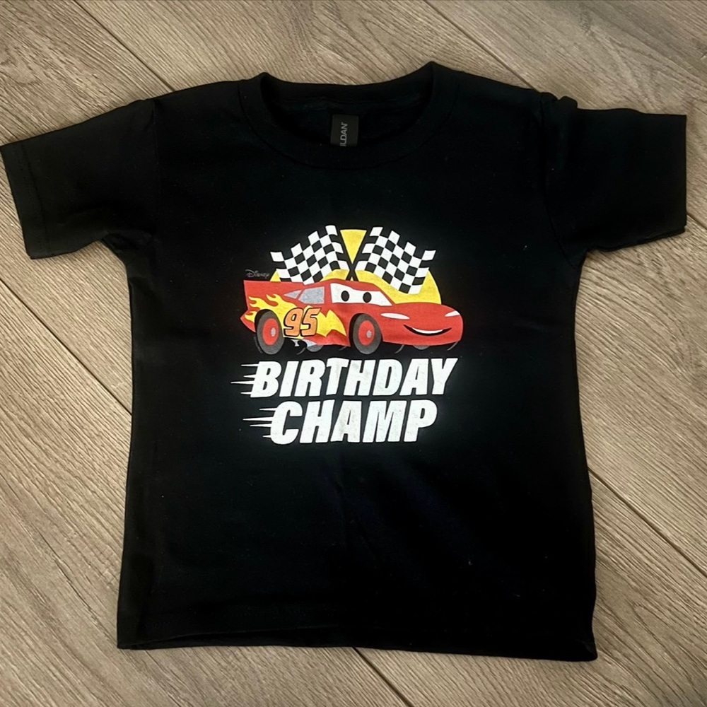 NWOT lightening McQueen birthday shirt